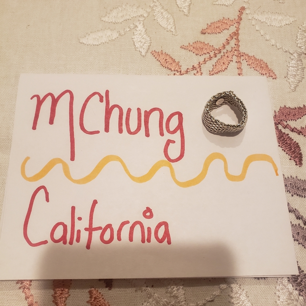 Authentic Tiffany & Co mesh ring